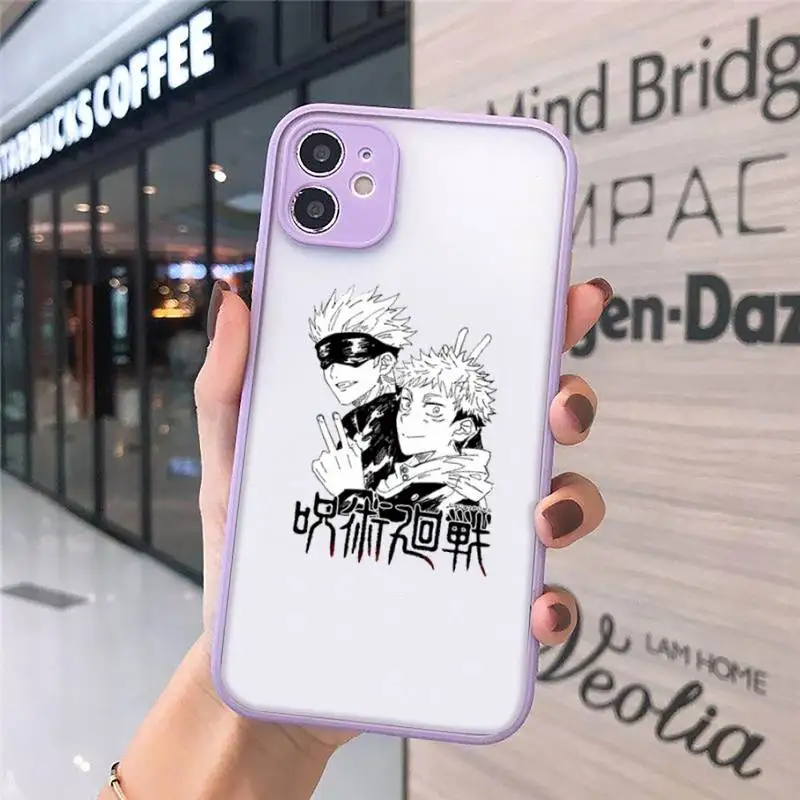 

Jujutsu Kaisen Japan anime Phone Cases matte transparent For iphone 7 8 11 12 plus mini x xs xr pro max cover