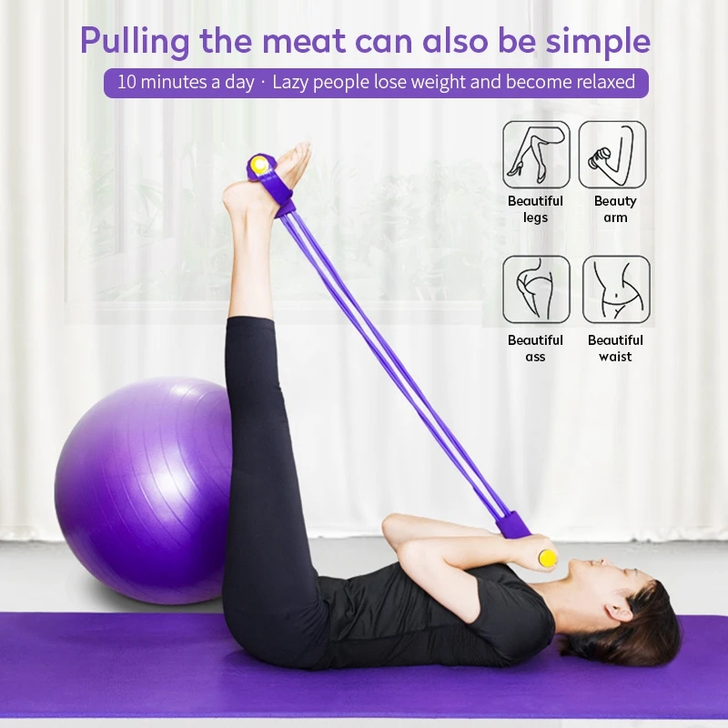 

Newly Fitness Elastic Sit Up Pull Rope Abinal Exerciser Home Sport Equipment Pull Convenient Rope Pedal Ankle Puller Indoor