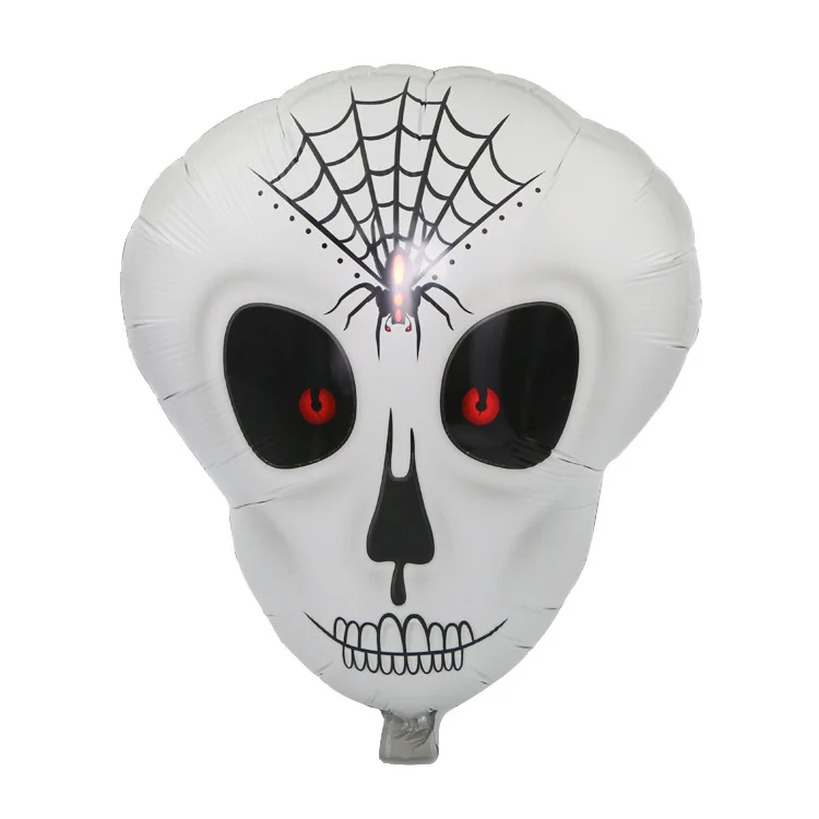 

Halloween balloon skull head shape balloon easter horror atmosphere party decoration aluminum foil balloon wholesale