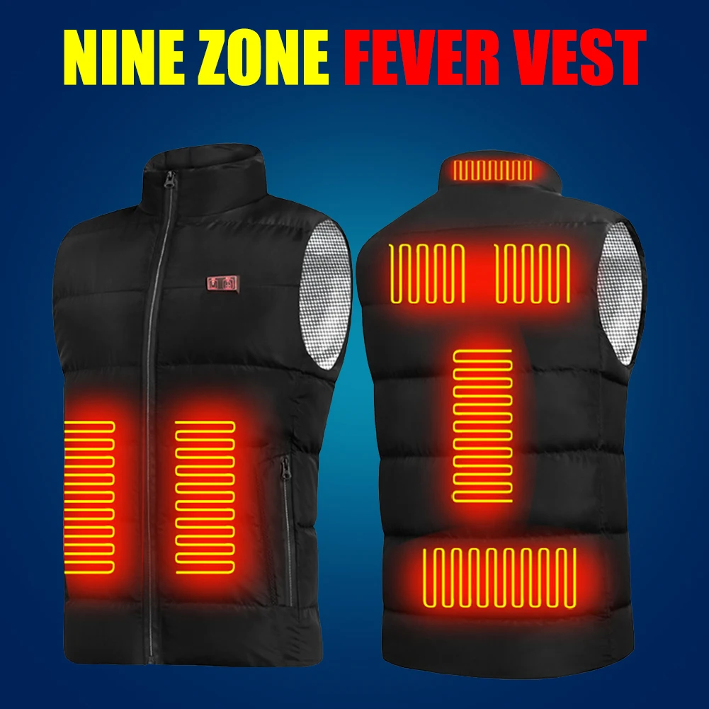 

Winter USB Electric Vest Heating Jacket Men Women Outdoor Thermal Waistcoa Sportswear Heated Coat USB Heating Jacket For Camping