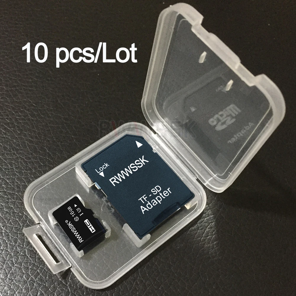 10 шт./лот Micro Card + адаптер SD/SDHC PP чехол 128 МБ 256 Мб C4 512 1 Гб 2 C6 4 ГБ 8 C10 16 32 64 Tf