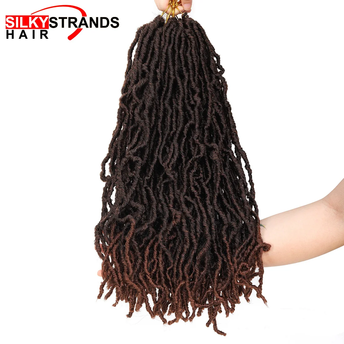 Мягкие Dread Bobbi Boss Nu Locs крючком волосы 18 дюймов 20 прядей/упаковка Омбре Faux Locs синтетические косички для наращивания волос