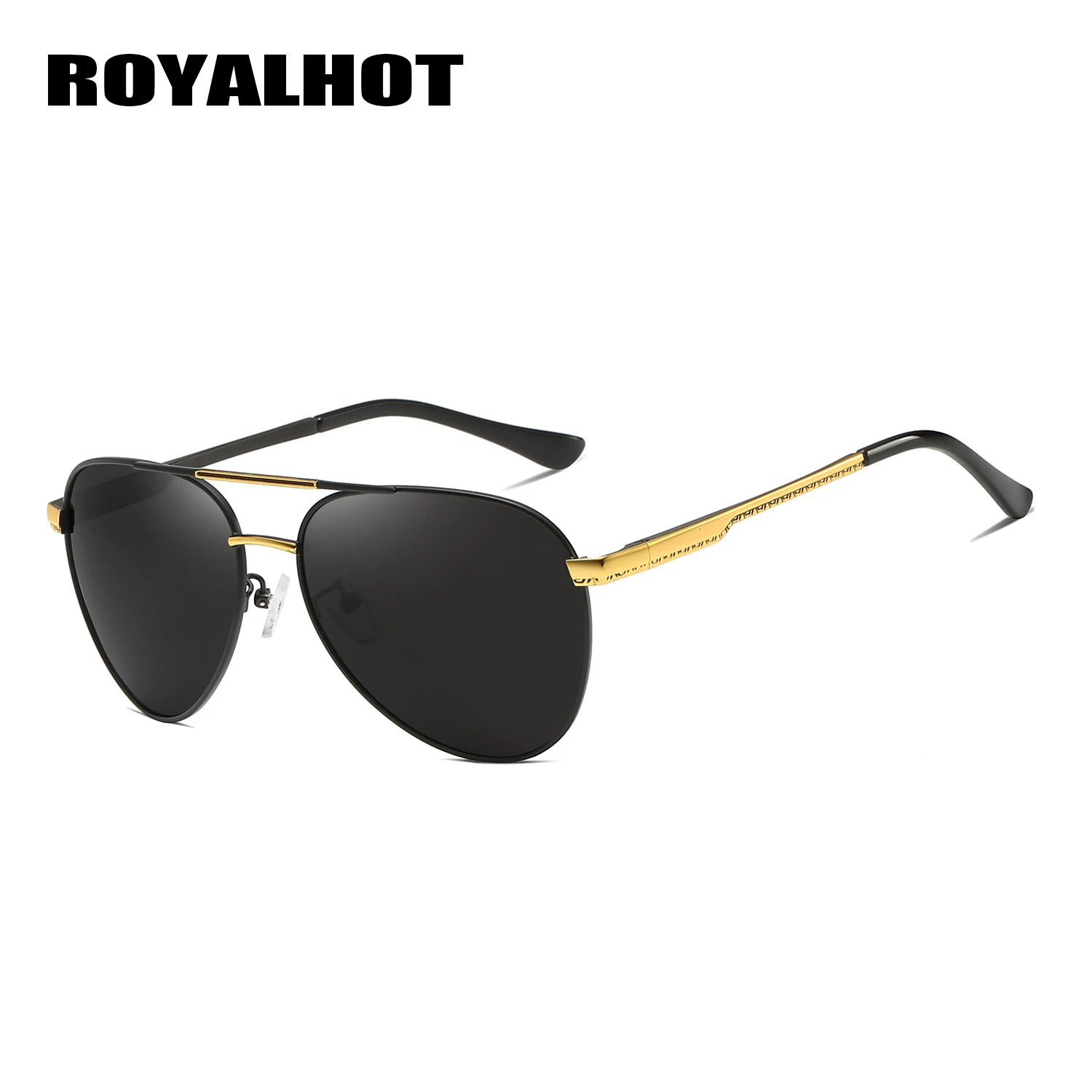 RoyalHot, мужские, женские, поляризационные, алой, овальная оправа, солнцезащитные очки, для вождения, солнцезащитные очки, оттенки, Oculos masculino, мужские, 900221 - Цвет линз: black gold