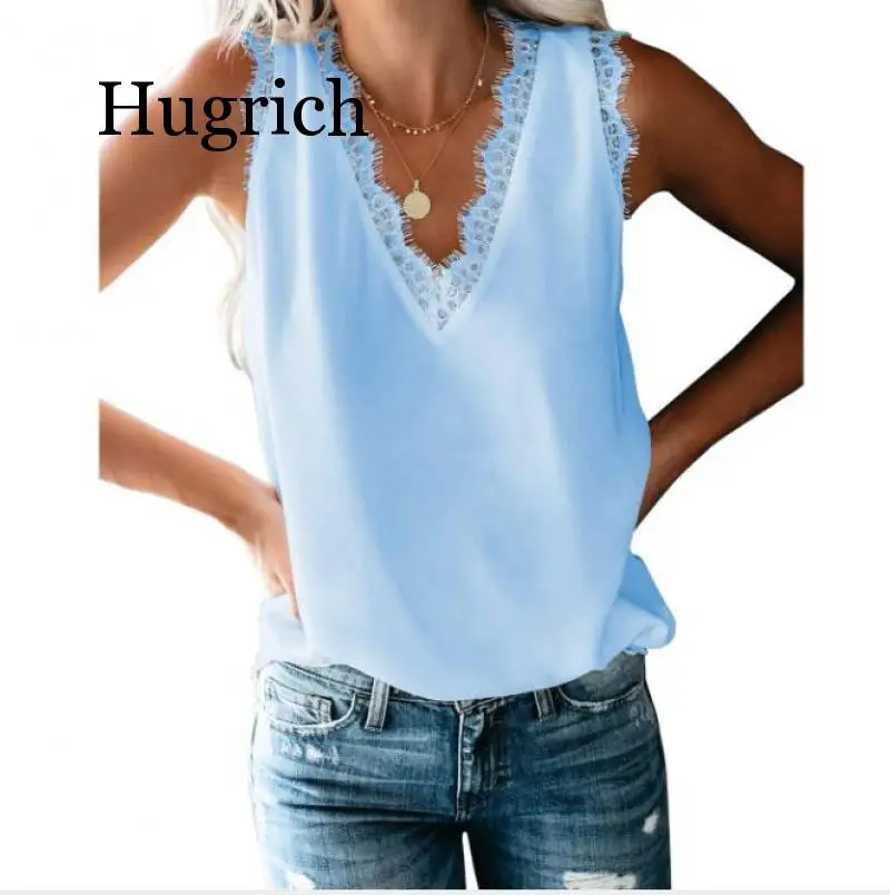 Женская кружевная майка с V-образным вырезом Белый/Абрикосовый/белый топ