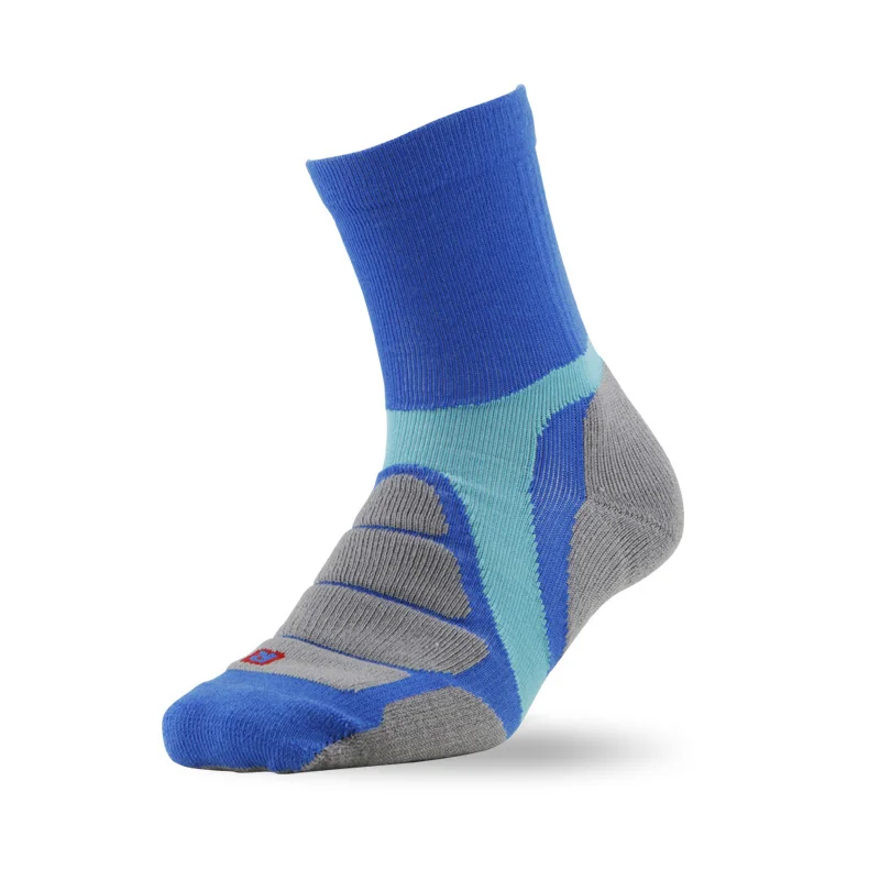 1 pair gray blue 3 пары спортивных носков для бега, ZEALWOOD унисекс из мериносовой шерсти, антиблистерные носки для пеших прогулок - Цвет: 1 pair gray blue