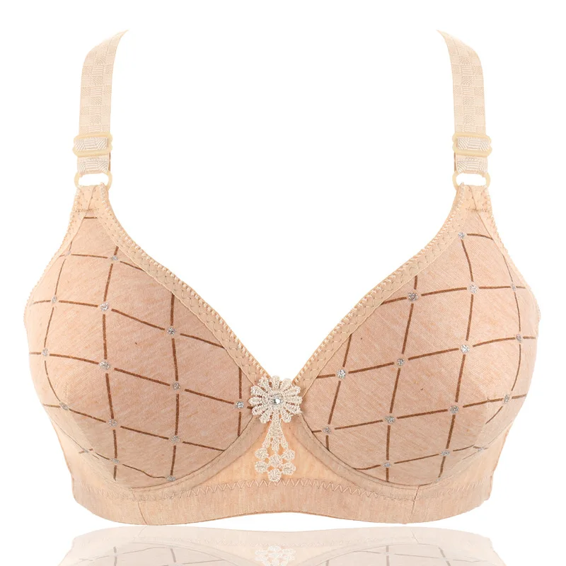 

Plus Size 36-42 Women 3/4 Comfortable Bra Heighten Side Back Brassiere Women Wireless Bras Female Lingerie 36-42