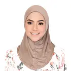 Эластичный тюрбан под кепкой, мусульманский ниндзя, платок, хиджаб, шапка, исламский однотонный шарф, внутренние шапки