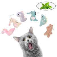 cute cat grinding catnip toys claw thumb bite plush cat chewing toy funny interactive cat mint teeth cleaning toy for pet supply