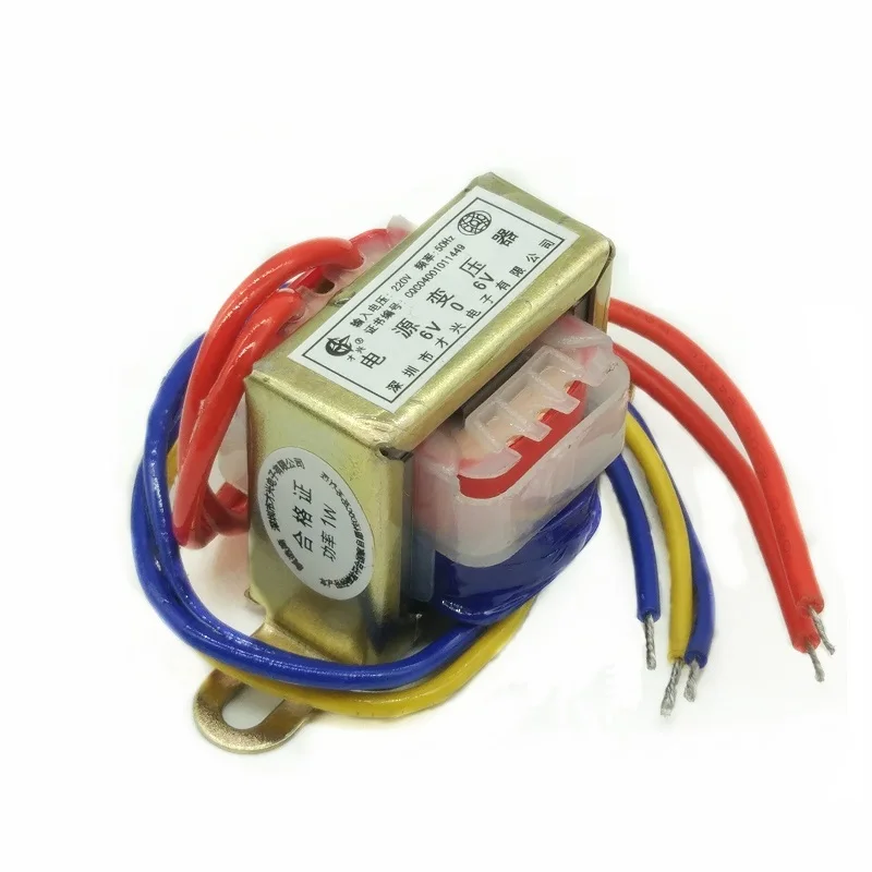 EI28 1 Вт силовой трансформатор от 220 В до 6 в * 2 двойной двойное напряжение 80 мА