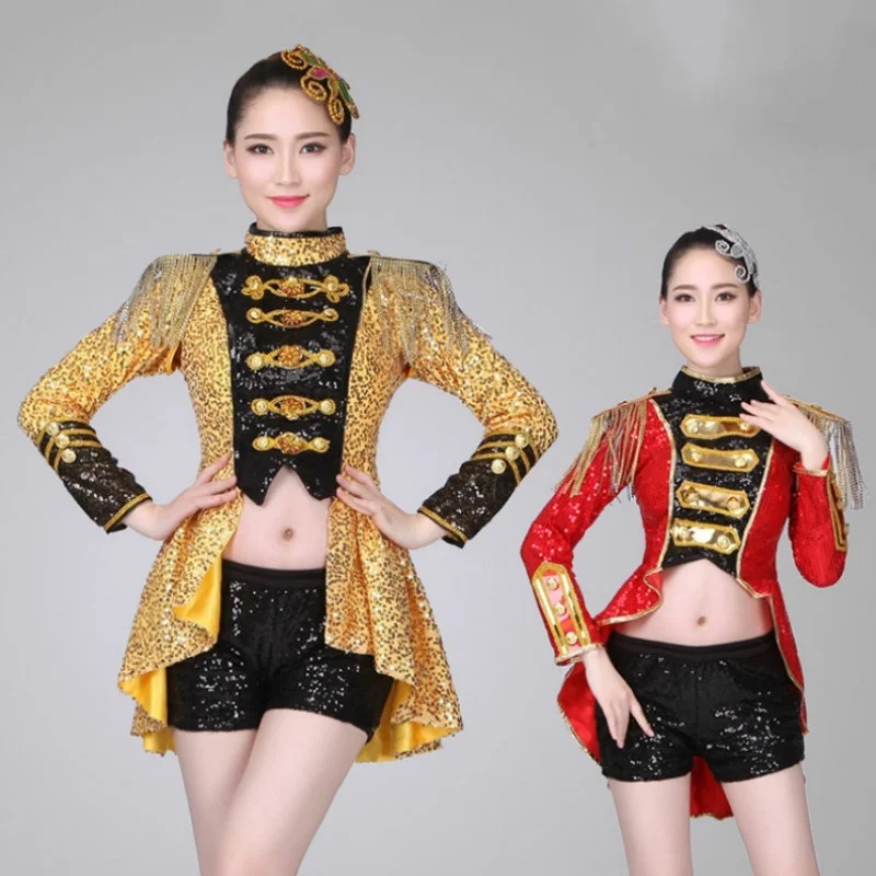 Женский костюм двойка с блестками юбка топ и шорты для танцев в стиле ретро 914