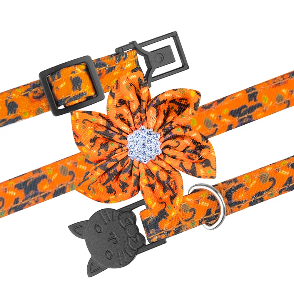 Рождественский ошейник для кошек товары Хэллоуина призраков регулируемый