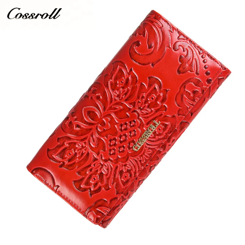 Cossroll женский кошелек из натуральной кожи роскошный фирменный дизайн высокое