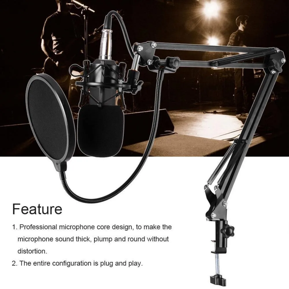 

microfone BM 900 Studio Microphone Professional microfone BM-900 Condenser Sound Recording Microphone Mic Stand For computer