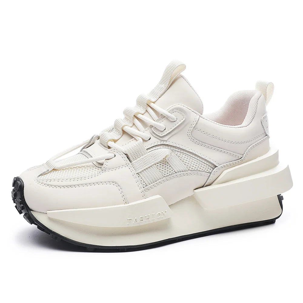 

Women Sneakers Shoes Casual Platform Shoes Fashion Breathable Thick Sole 2021 Chunky Sneakers Woman Dad Flats Platform Shoes