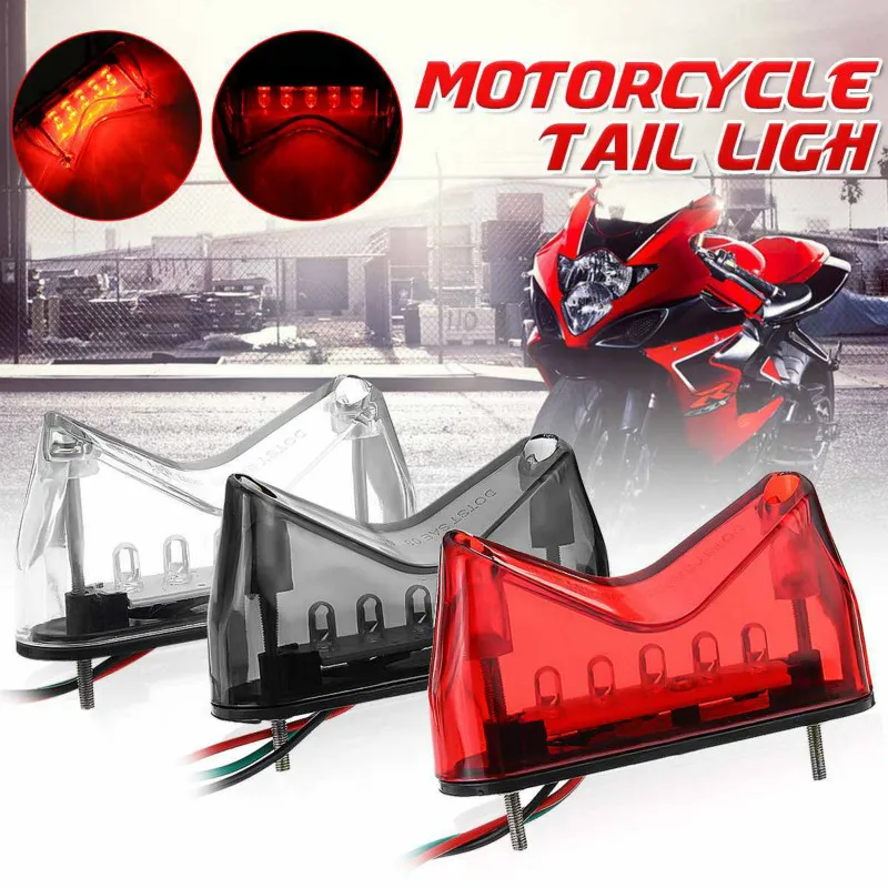 1 шт 12V Универсальный мотоцикл задний остановка хода тормозной фонарь светильник
