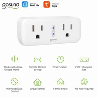 gosund tuya wifi 2 in 1 smart plug 10a us adaptor remote voice control power energy monitor home appliance for alexa google home