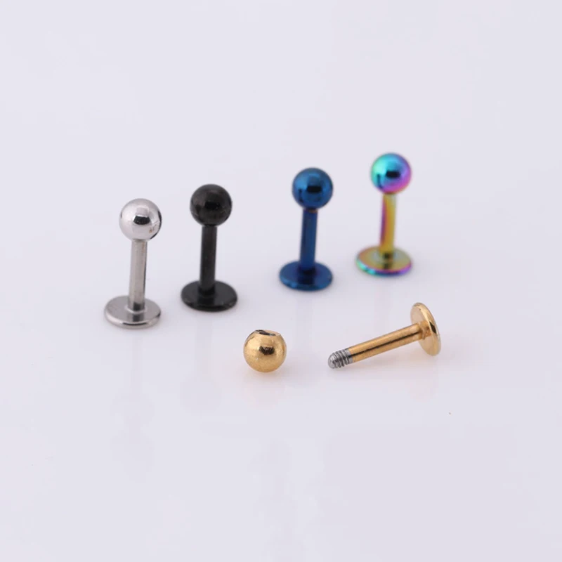 5 шт./лот для мужчин и женщин серьги-гвоздики из титановой стали в стиле панк