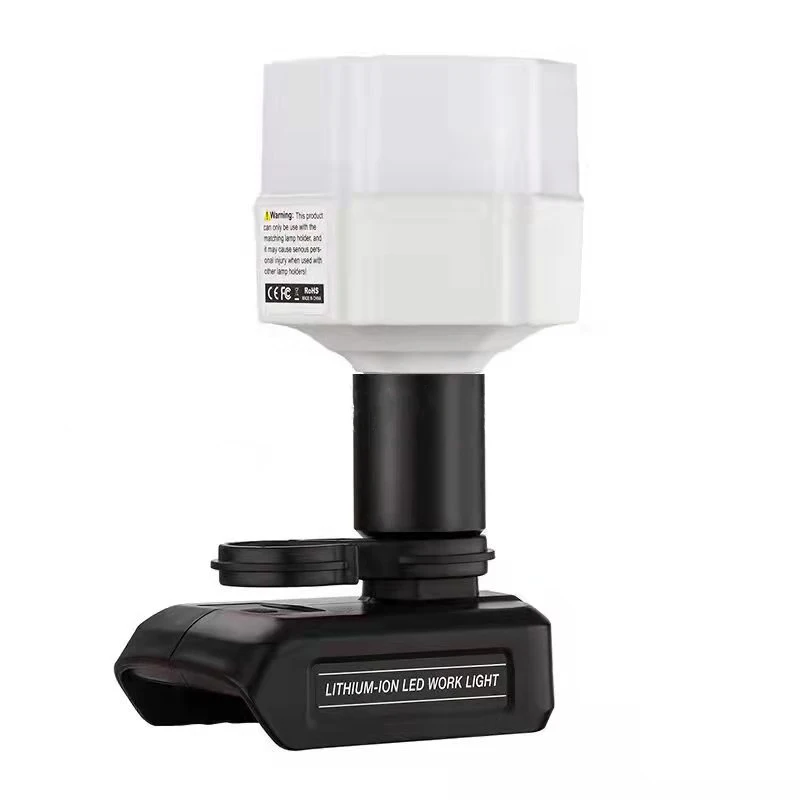 

Настольный светильник 12 Вт, подходит для Dewalt 14,4-20 в, инструмент с литиевой батареей, портативный светодиодный адаптер для лампы, 1200 люмен