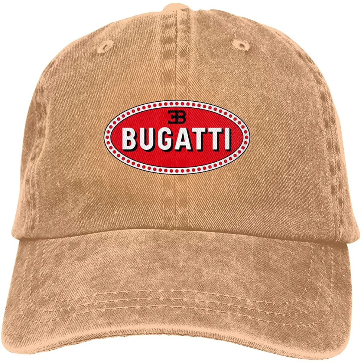 

Adult PersonalizedBreathable Dad Hat Bugatti Car Logo 2 New Baseball Caps Natural