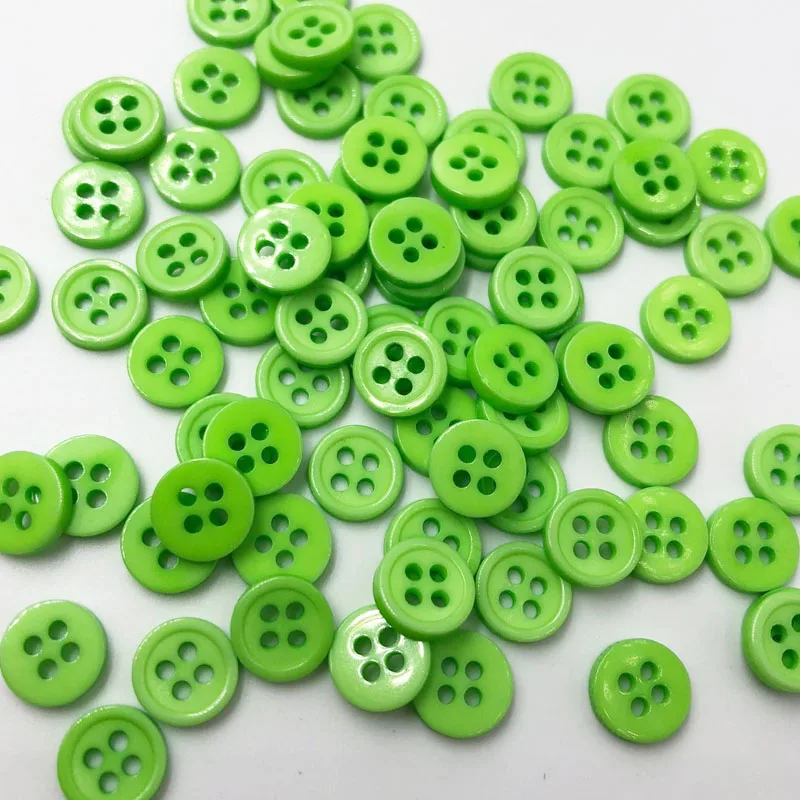 100pcs New 8mm 4 holes Plastic Button / Sewing lots Mix - Free Shipping PT86 | Дом и сад