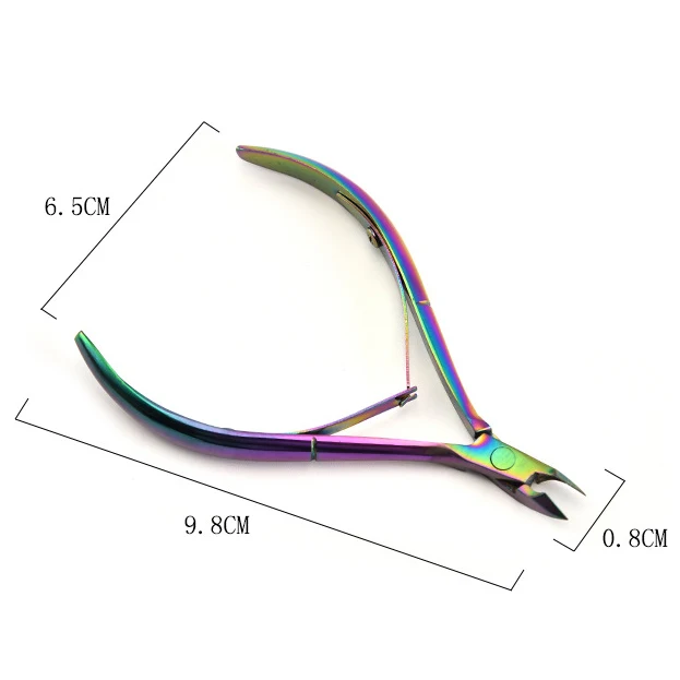 rainbow color 1 шт. Кусачки Ножницы Резак для удаления омертвевшей кожи клипер плоскогубцы триммер для ног из нержавеющей стали Маникюр Педикюр Инструменты для ухода за ногтями - Цвет: rainbow color