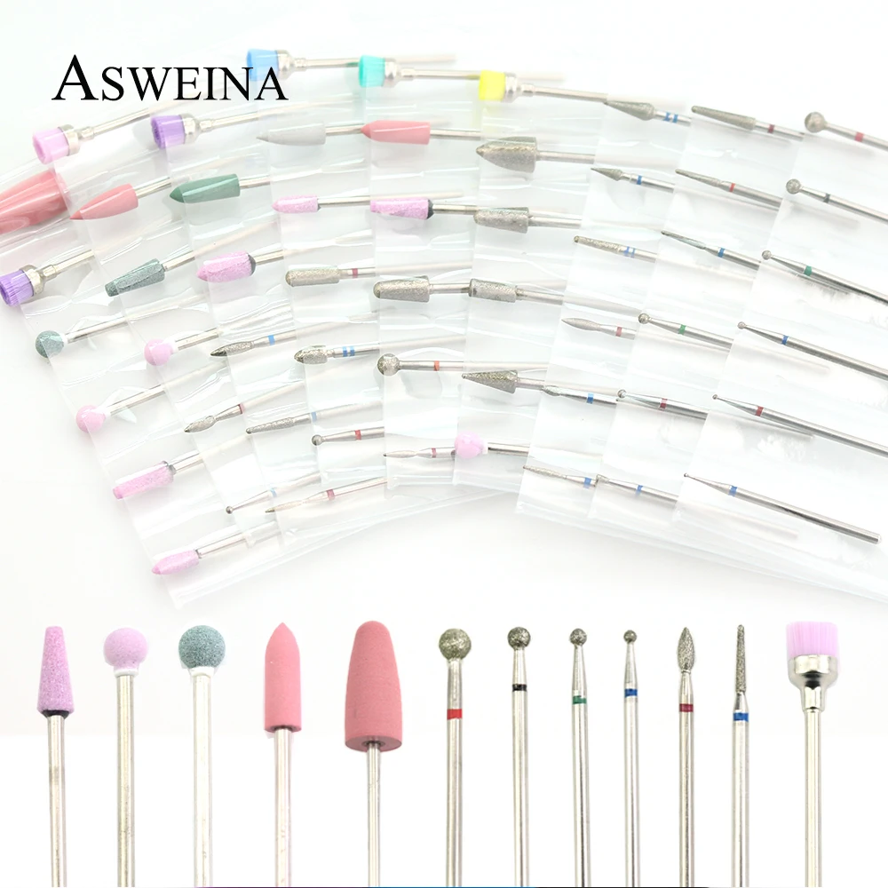 6 шт./компл. дрель для ногтей вращающаяся электрическая машинка фреза маникюра