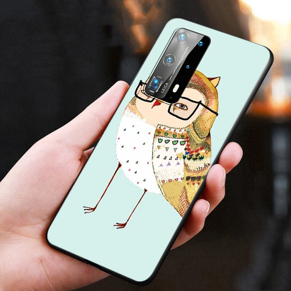 Мягкий силиконовый чехол Z16 с изображением животных Совы для Huawei Nova 4 5 6 7 Pro 5i 5T SE