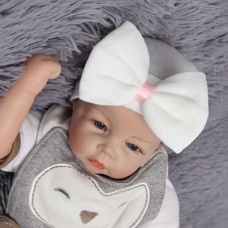 Трикотажная шапка для новорожденных в полоску с большим бантом|Мужская Skullies &