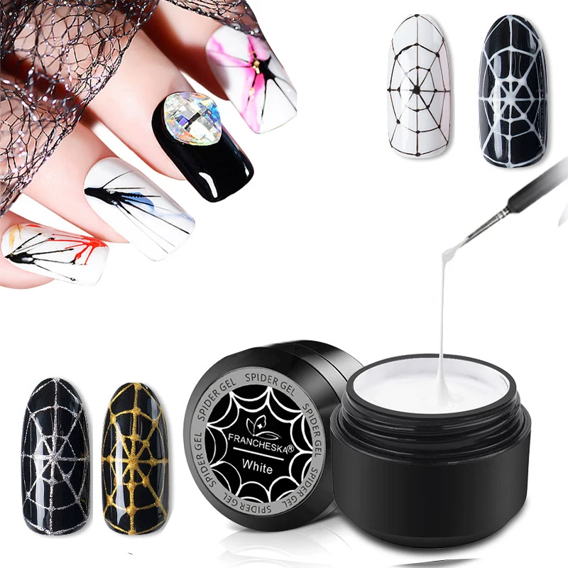 

Gel Spider Line For Nails Art Gel Polish UV Colors Painting Spider Gel Lacquer Web Stickers Gel Polish Gel Extension Tool TSLM1