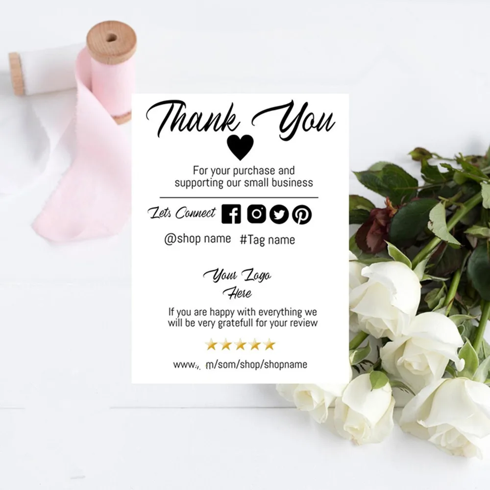 Таможня спасибо бизнес Вставка карты заказ упаковочная карта с социальных медиа