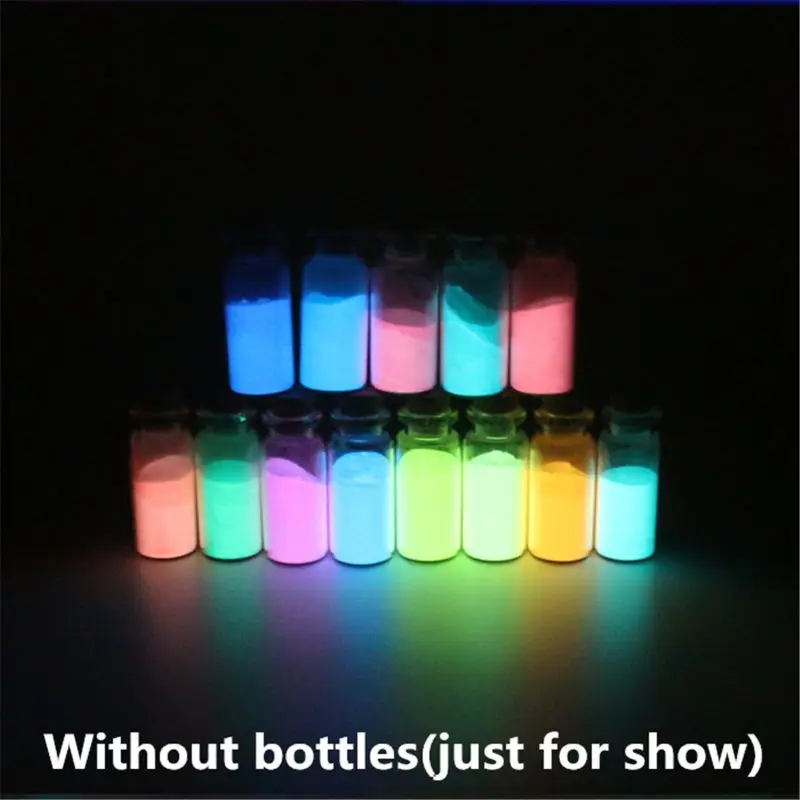 

14 Colors Acrylic Paint Glow in the Dark gold Glowing paint Luminous Pigment Fluorescent Powder painting for Nail Art su 97QB
