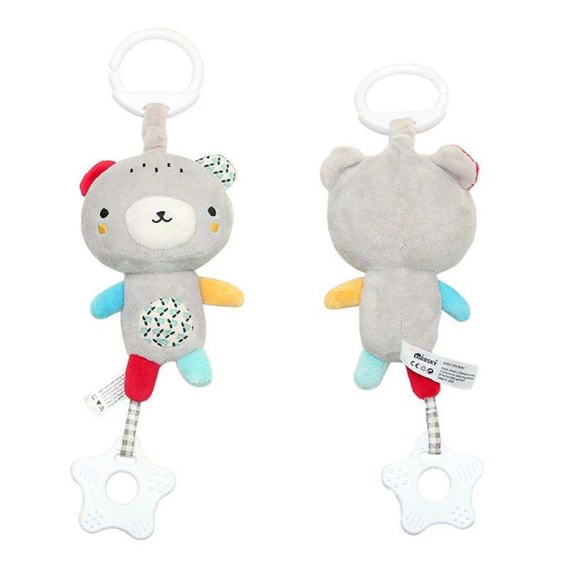Детская Подвеска прорезыватель с милым животным музыкальным звуком
