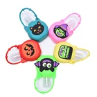 Круглый силиконовый держатель для дезинфицирующего средства для рук на Хэллоуин переносной безопасный гелевый держатель для путешествий переносные контейнеры для дозаторов жидкого мыла для детей