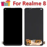 6 4 original amoled for realme 8 rmx3085 lcd display touch screen replacement digitizer assembly for realme8 4g lcd