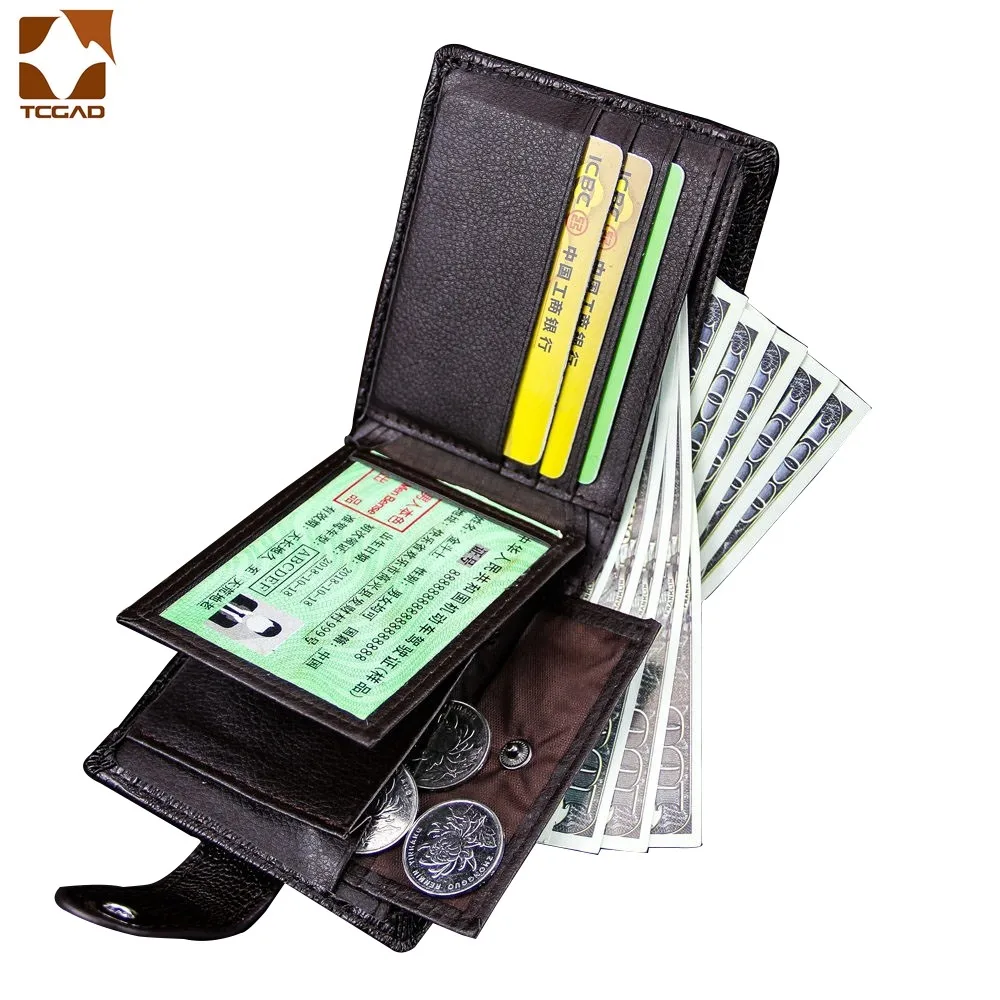 

Wallet For Men Made Of Natural Leather Portfel Meski Short Men's Wallets Male Money Clip Small Carteira Masculina Couro Erkek