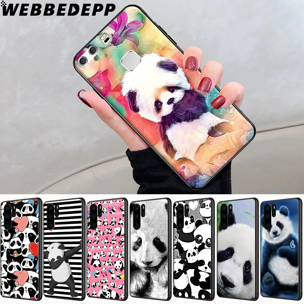 Animal Panda Soft Case for Huawei P8 P9 P10 P20 P30 Lite Pro P Smart Z Plus Y6 Y7 Y9 Prime |
