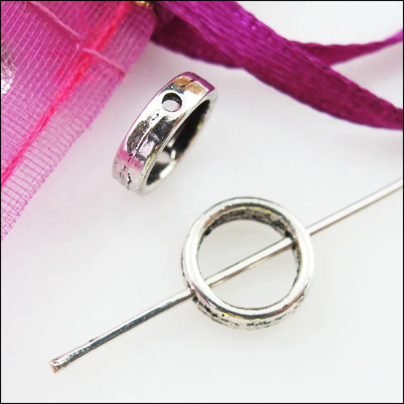 80 шт. тибетские серебряные круглые бусины-Распорки 8 5 мм