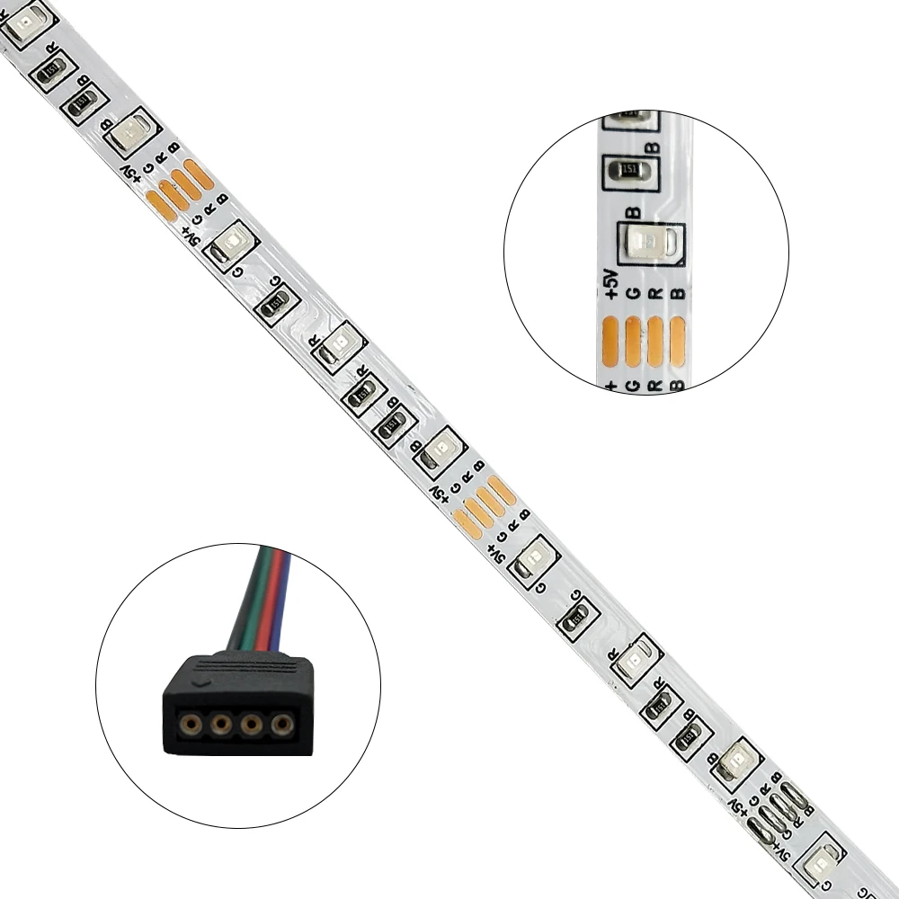 44-клавишный USB СВЕТОДИОДНЫЙ светильник DC 5 В SMD 2835 60 светодиодов/м Светодиодная лента HD tv Настольный ПК экран подсветка Смещенный светильник ing 1 м 2 м 3 м 4 м 5 м