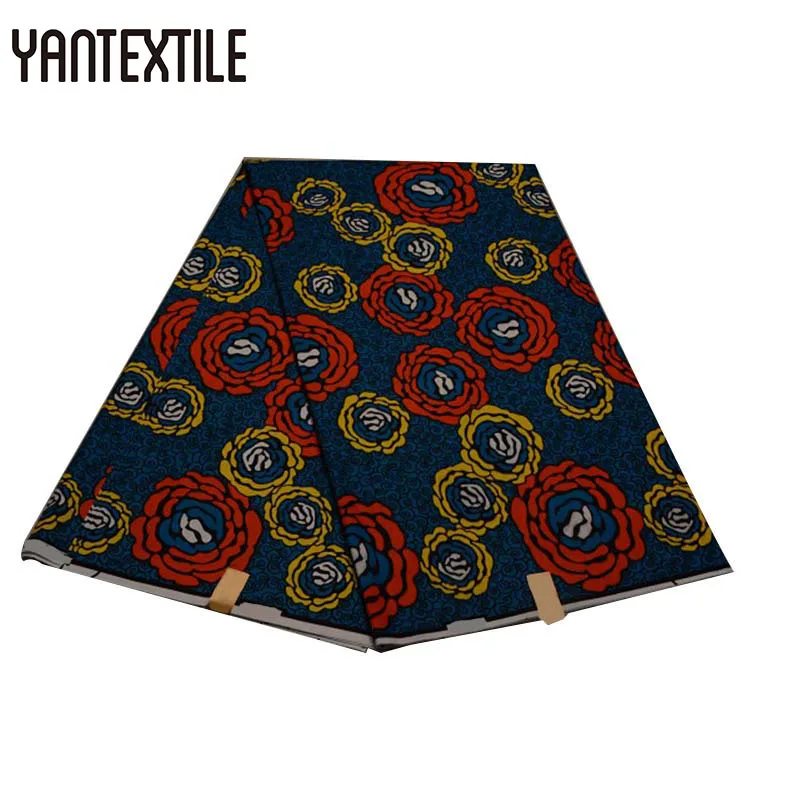 19030008 YANTEXTILE новая Анкара ткань Африканский Голландский Воск Принт Tissu Africain 3 ярдов настоящий воск Африканский батик ткань для свадебного платья - Цвет: 19030008