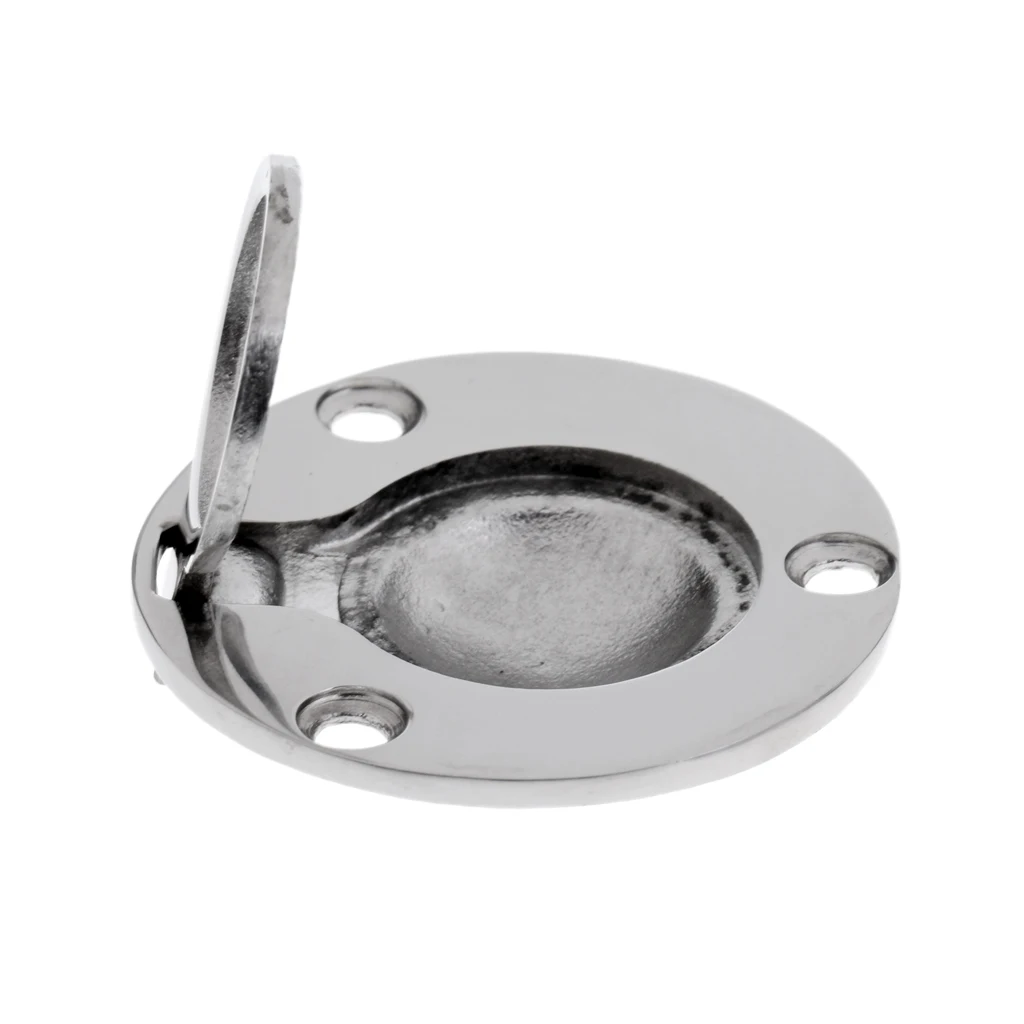 4 x Recessed Hatch Pull Handle Marine Locker Flush Lift Ring 2 inch - Round Shape -316 Stainless Steel