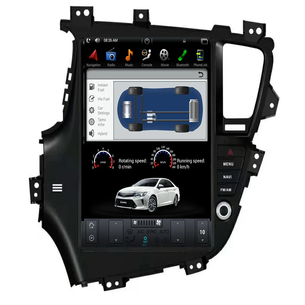 1" Tesla Тип Android 9,0 7,1 Fit KIA K5/Оптима 2011 2012 2013 ручной/Авто A/C автомобильный DVD плеер навигация GPS радио