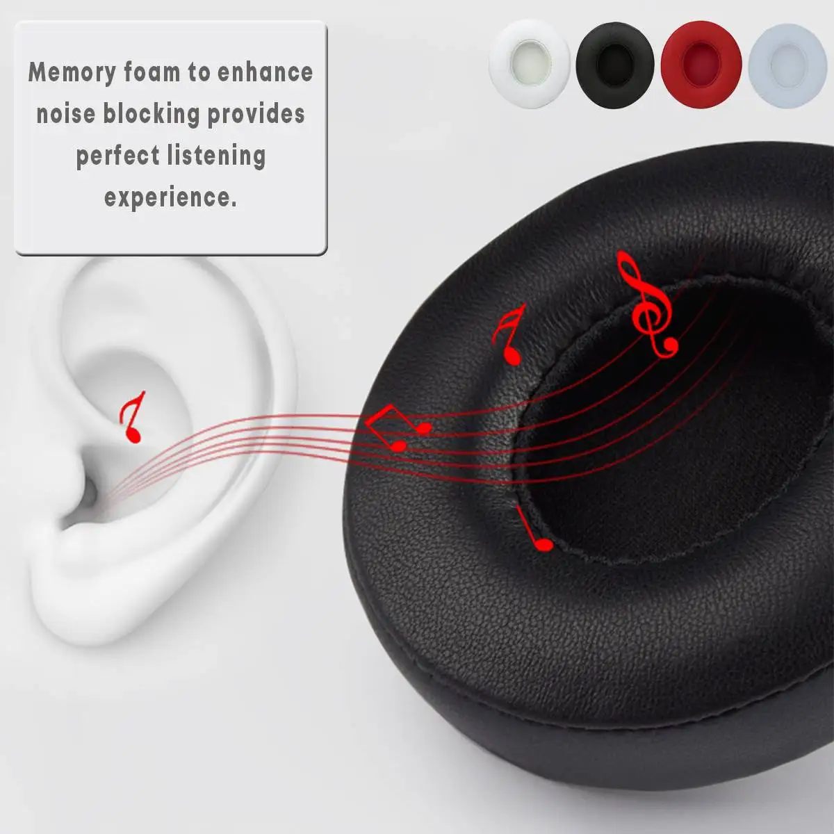 1 пара наушников Замена для Solo 2 проводных наушников Earpad Earmuff пены амбушюры крышка мягкая полиуретановая кожа подушечка-спонж крышка