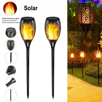 12 led solar garden light outdoor solar light waterproof flickering flame torches lawn lamp for garden pathway decoration