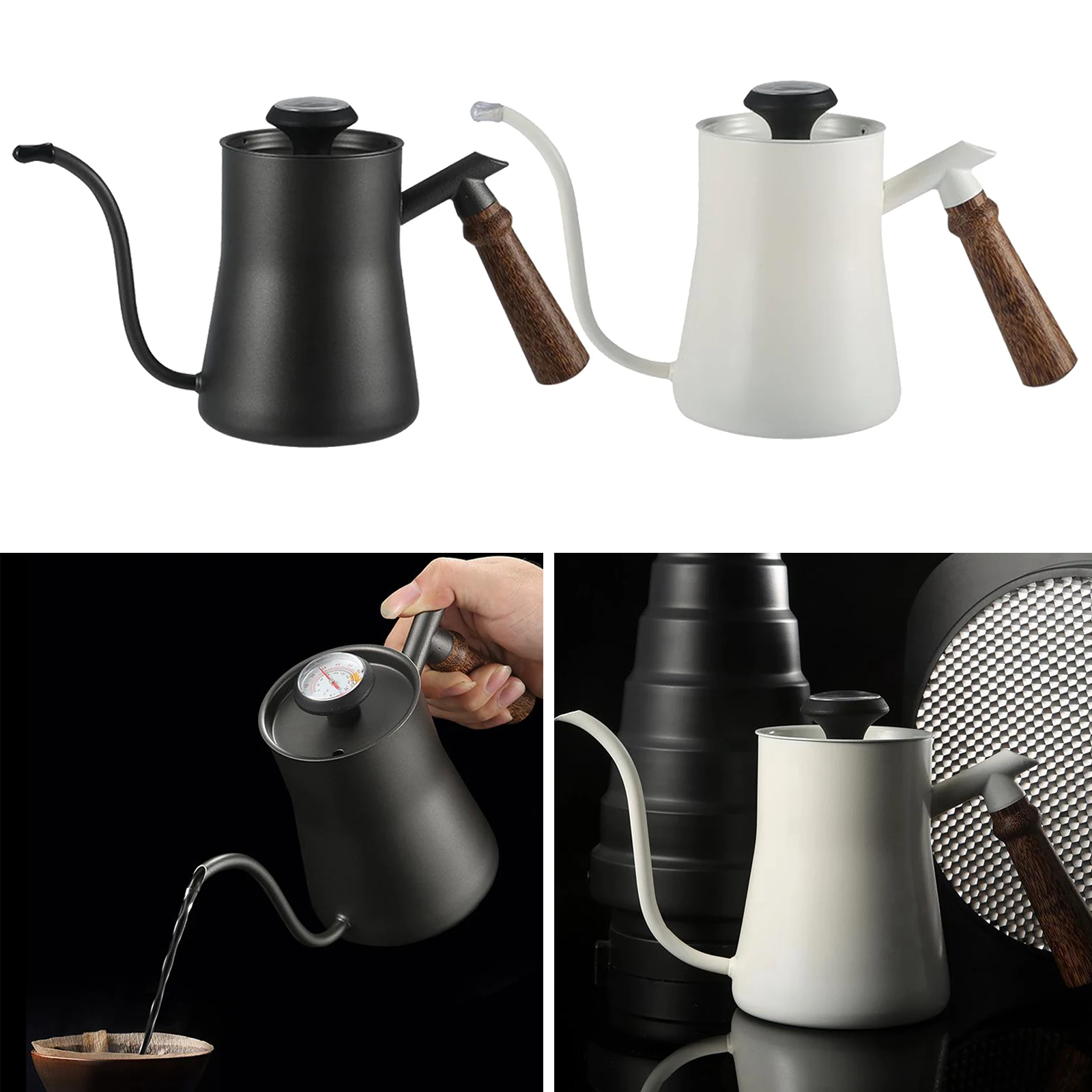 

650ml Stainless Steel Long Gooseneck Cafe Tea Pot Coffee Drip Kettle Home