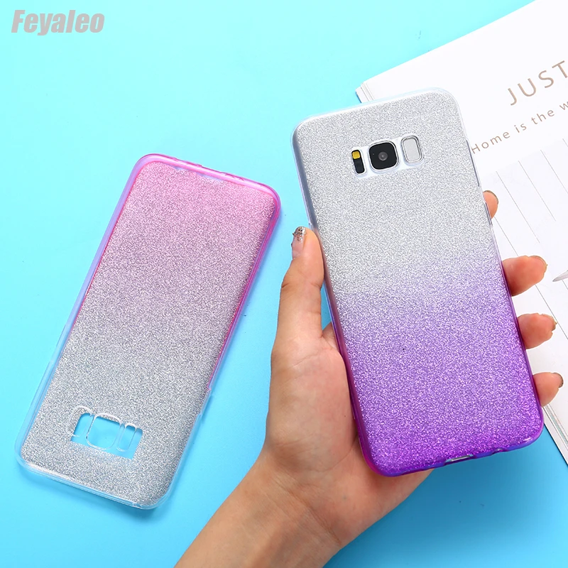 Для Samsung Galaxy S10 плюс S10e S8 S9 A3 A5 A6 A8 J3 J5 J4 J6 Plus Note 8 9 A7 A9 M10 A51 A30 A50 чехол блестящий для