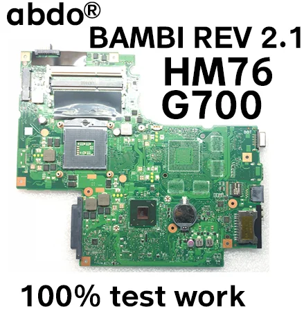 Материнская плата BAMBI REV 2 1 Для Lenovo G700 материнская для ноутбука PGA988B HM76 DDR3 100%