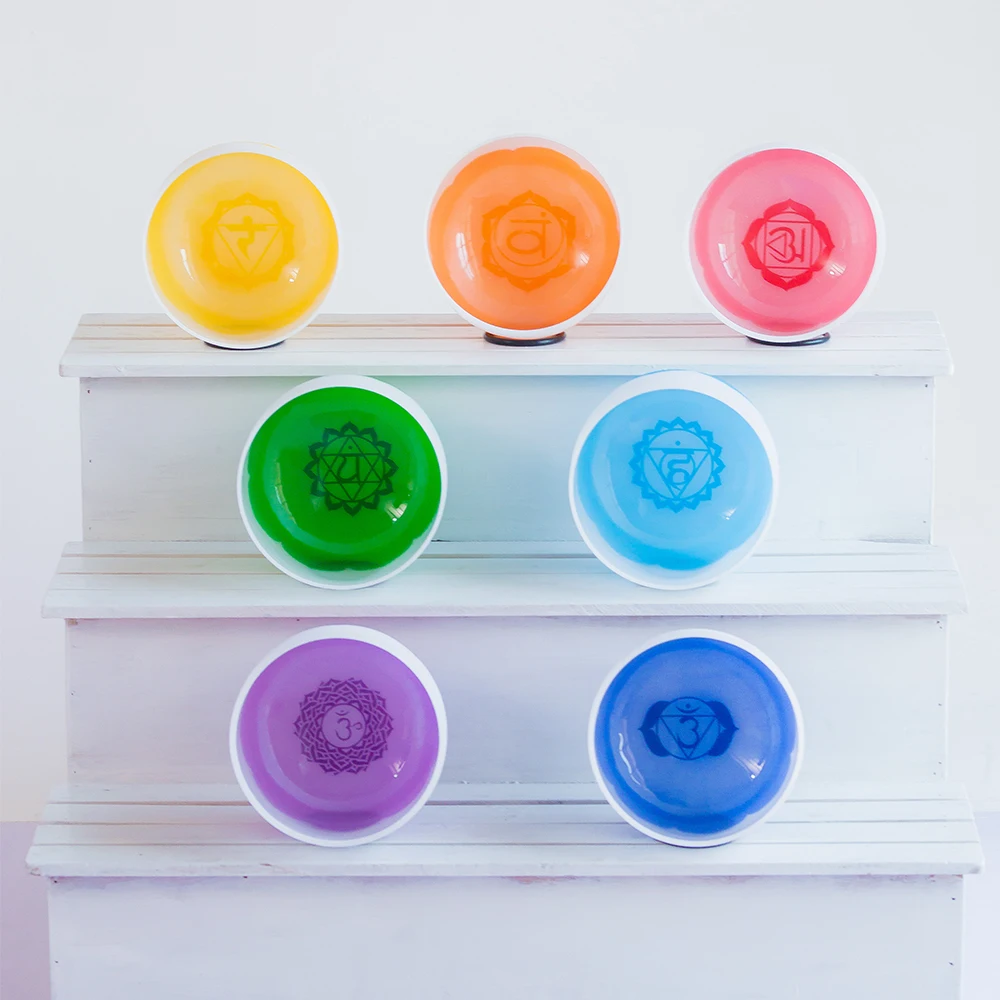 8Inch Perfect Pitch E Note Solar Plexus Chakra Yellow Lotus Frosted Quartz Crystal Singing Bowl Mallet and o-ring included | Спорт и