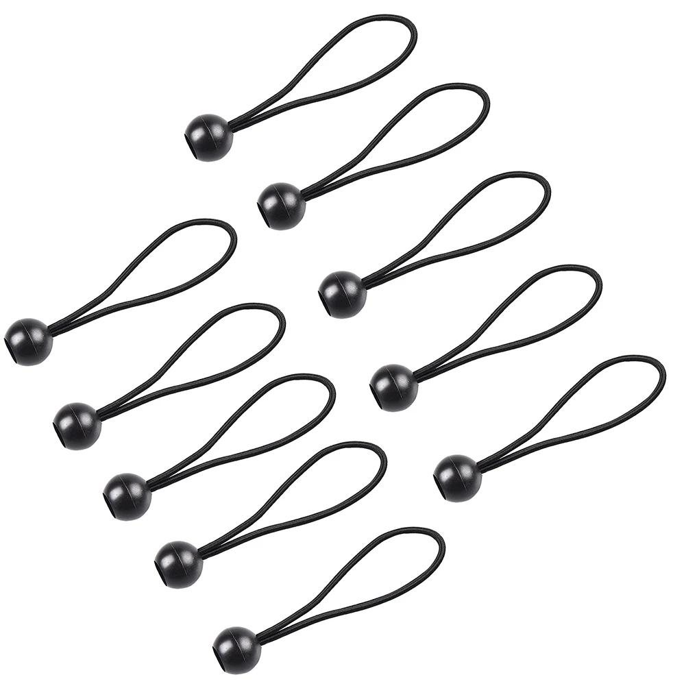 

10pcs/set Hiking Tent Accessories Elastic Rope Ball Bungee Cord Tarp Tie Down Strap for Walls Cable Organization Canopies Tarps