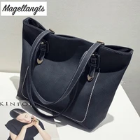 new fashion female big bag lady handbags single shoulder bag casual tote simple large capacity bags female pu leather bags