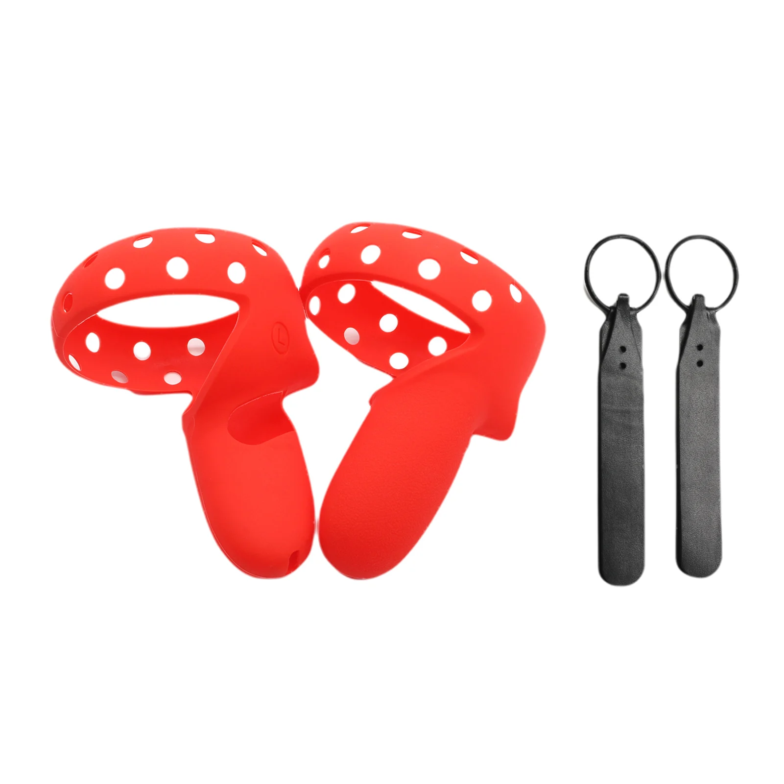 

1pair Touch Controller Grip Cover VR Accessories Scratch Proof Skin Adjustable Silicone With Knuckle Strap For Oculus Quest 2